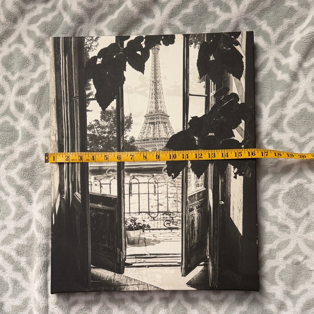 Black and White Paris Canvas Art - Picture 2 of 3